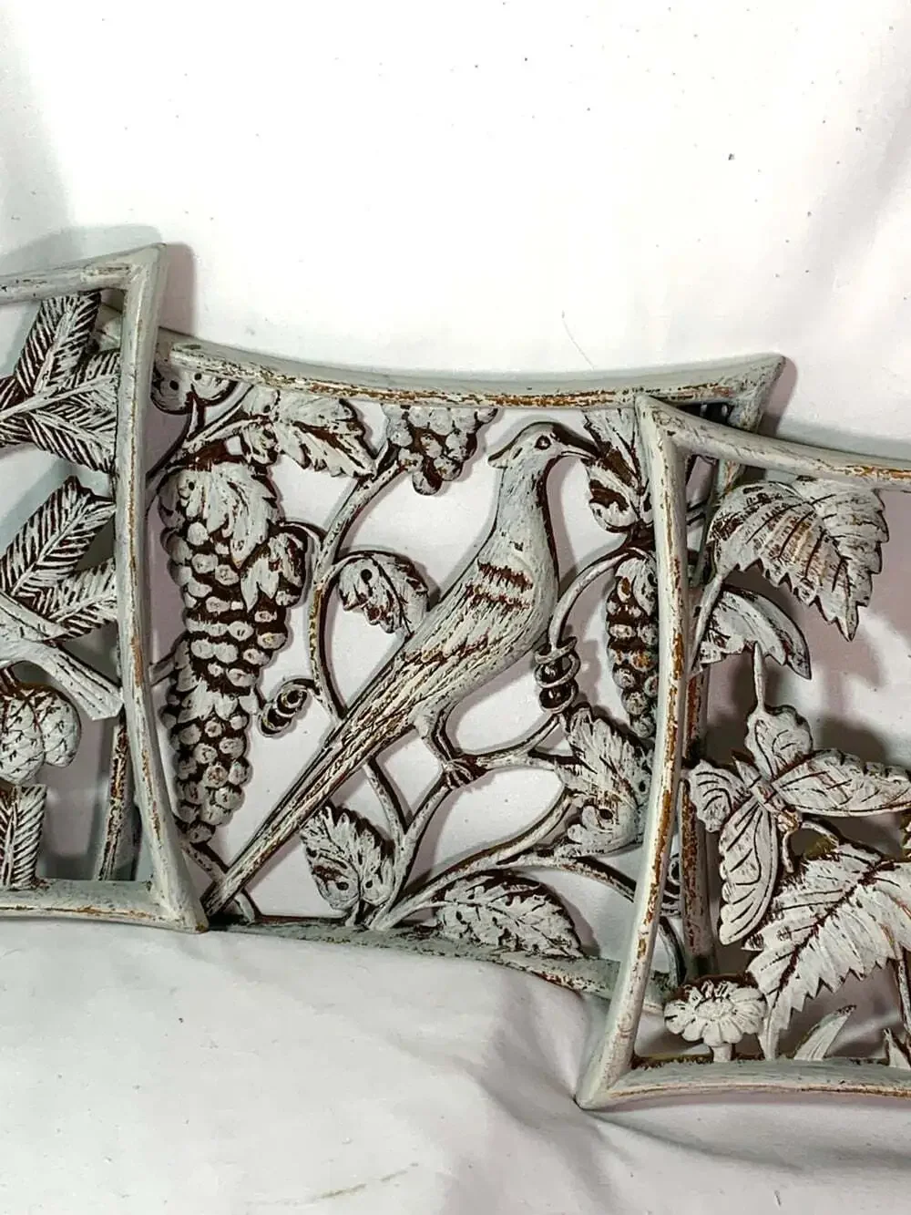 Carved Bird Wall hangings distressed